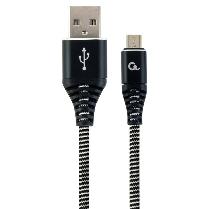 Cablu încărcare și sincronizare Cablexpert CC-USB2B-AMmBM-2M-BW, USB Type-A/micro-USB, 2m, Negru