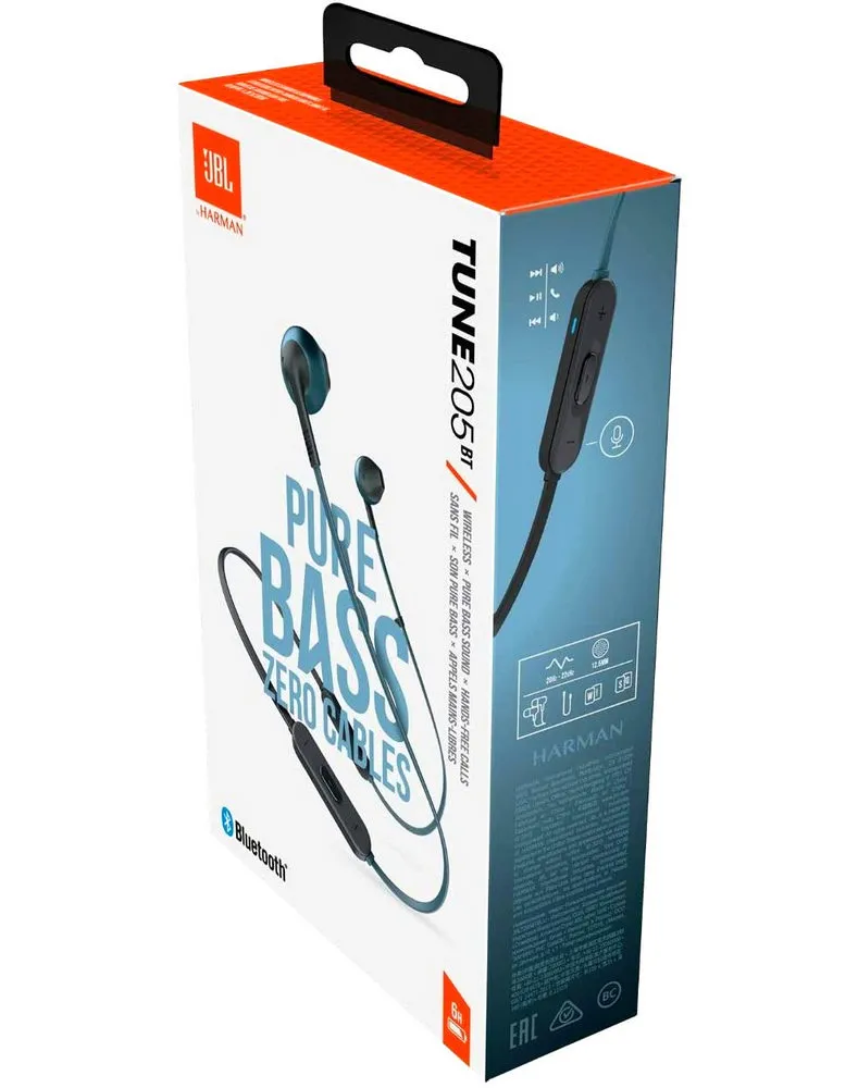 Căști JBL Tune 205BT, Albastru
