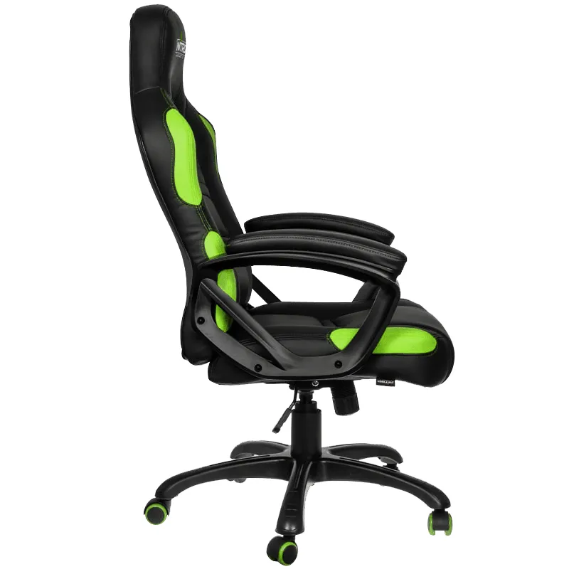 Scaun Gaming Gamemax GCR07, PU Piele, Negru/Verde