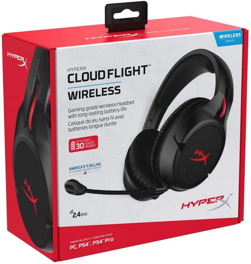 Căști gaming HyperX Cloud Flight, Wireless, Negru