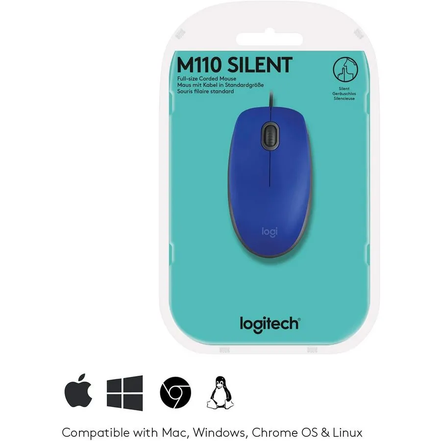 Mouse Logitech M110, Albastru