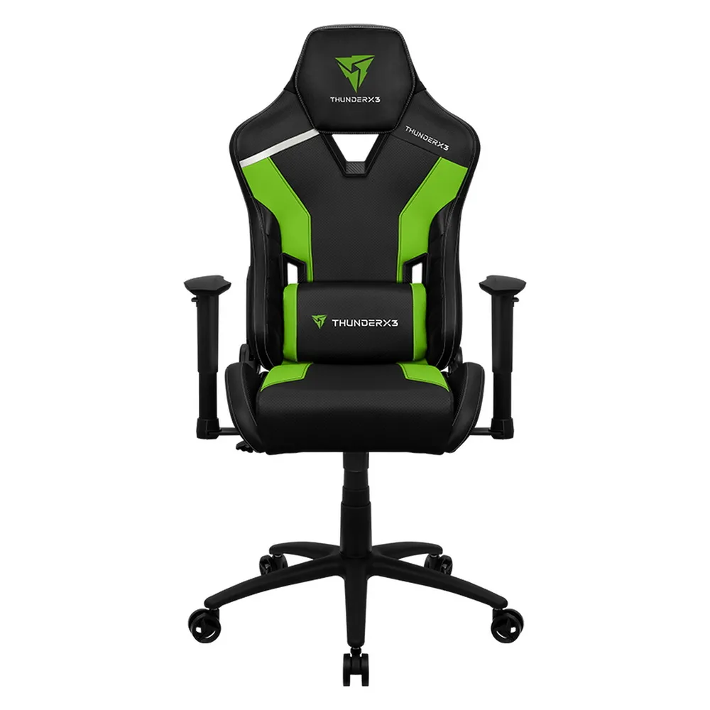 Scaun Gaming ThunderX3 TC3, PU Piele, Negru/Verde