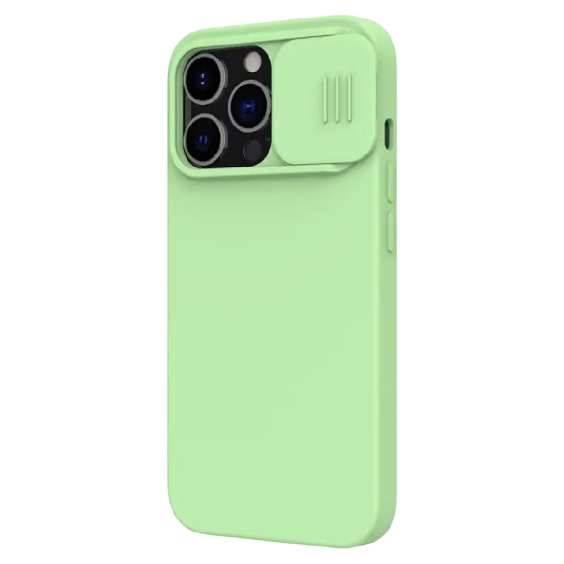 Husă Nillkin iPhone 13 Pro Max, CamShield Silky Silicone, Mint Green