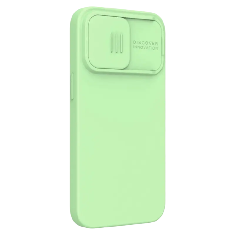 Husă Nillkin iPhone 13 Pro Max, CamShield Silky Silicone, Mint Green
