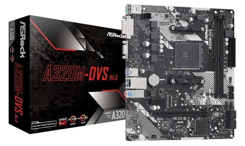 Placă de bază ASRock A320M-DVS R4.0, AM4, AMD A320, Micro-ATX