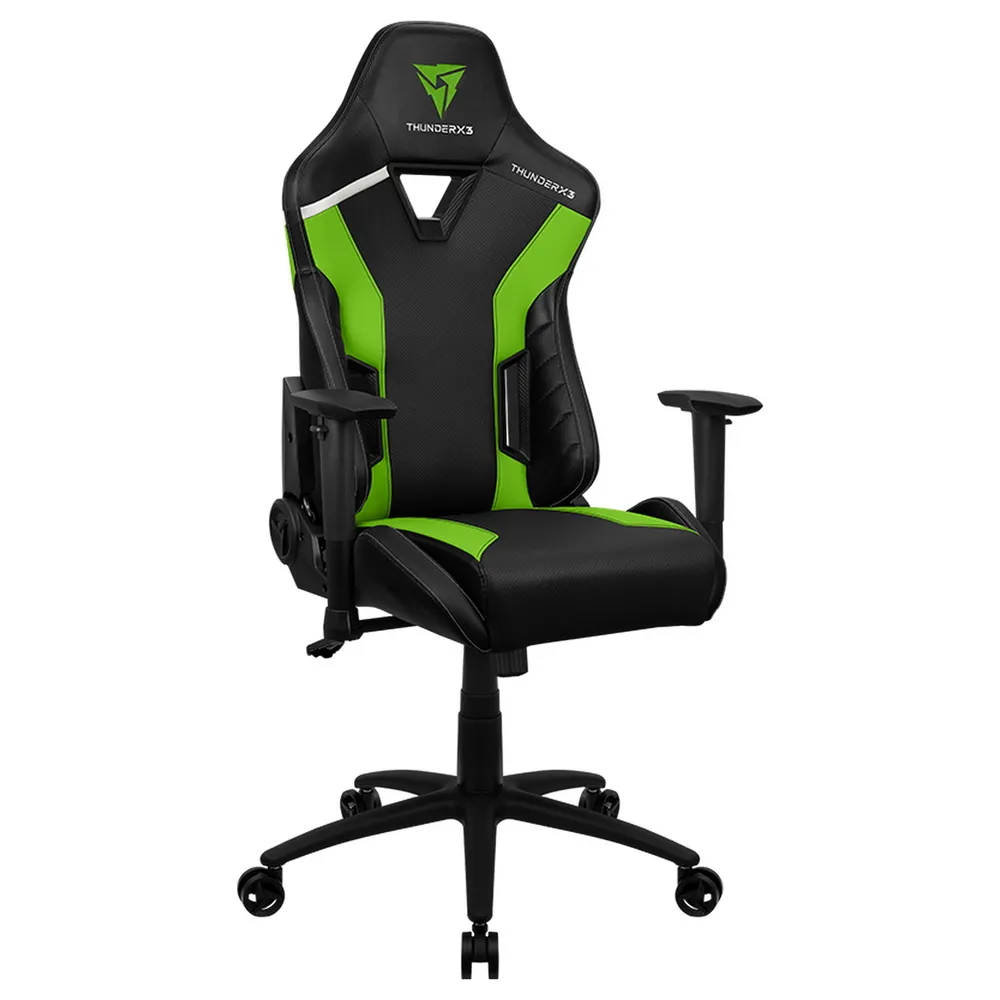 Scaun Gaming ThunderX3 TC3, PU Piele, Negru/Verde