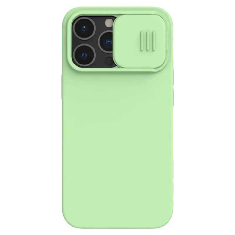Husă Nillkin iPhone 13 Pro Max, CamShield Silky Silicone, Mint Green