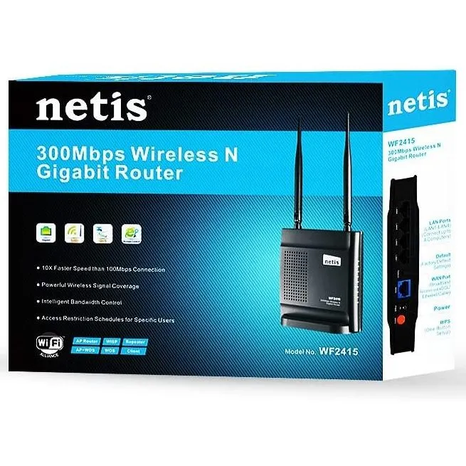 Router fără fir Netis WF2415, Negru