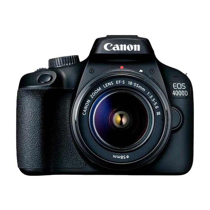 Aparat foto DSLR Canon EOS 4000D & EF-S 18-55mm III + SB130 + 16GB, Negru