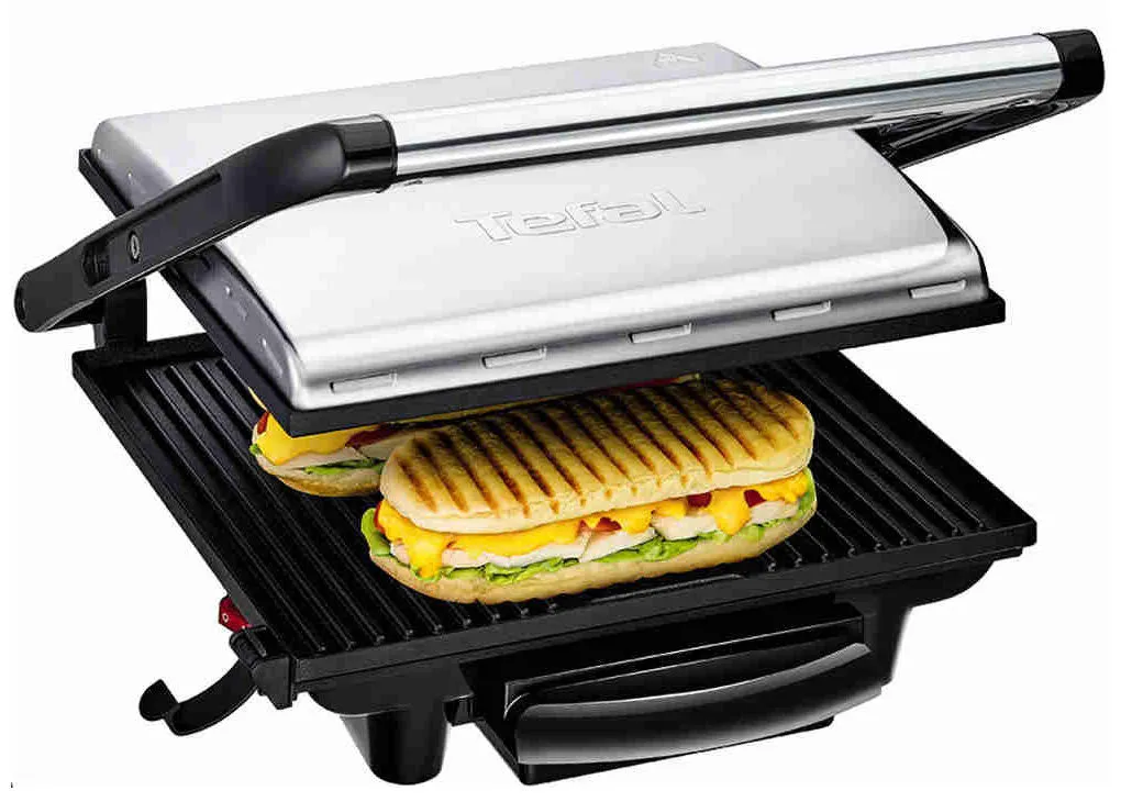 Grătar electric Tefal Inicio Grill, 2000W, Argintiu