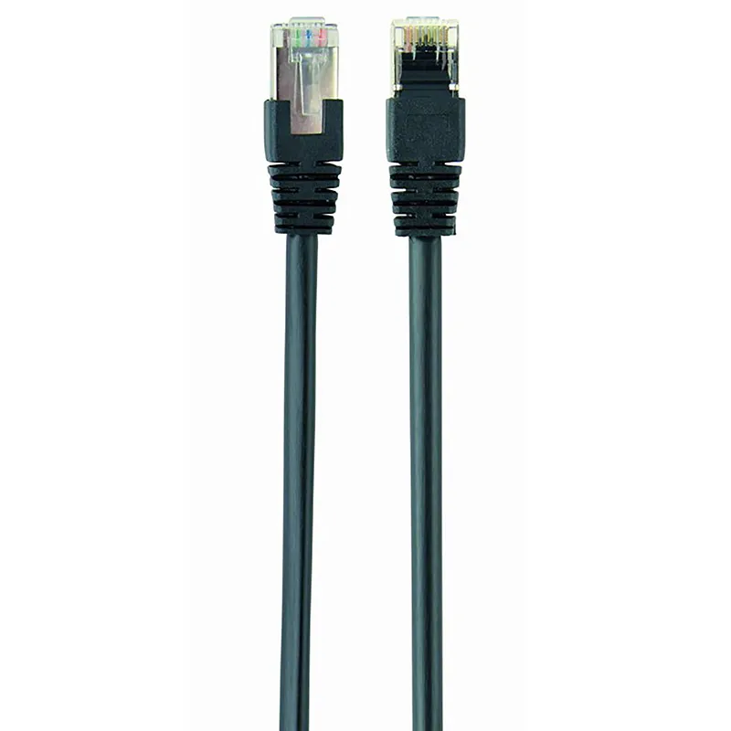 Patch cord Cablexpert PP22-2M/BK, Cat5e FTP, 2m, Negru