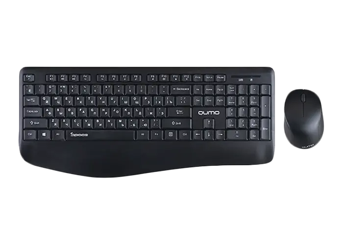 Set Tastatură + Mouse QUMO Space, Fără fir, Negru