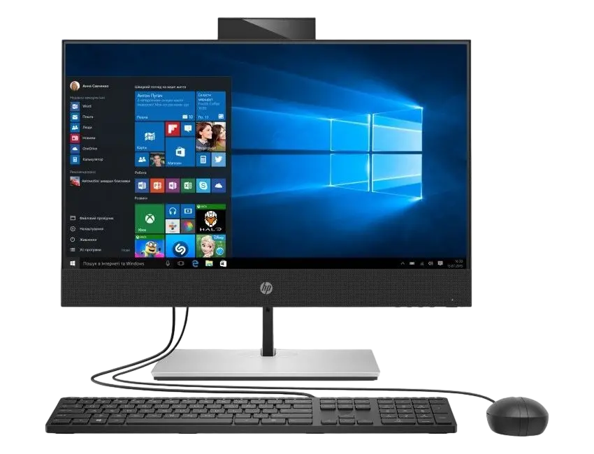 Computer All-in-One HP ProOne 400 G6, 23,8", Intel Core i3-10100T, 8GB/256GB, Windows 10 Pro, Negru