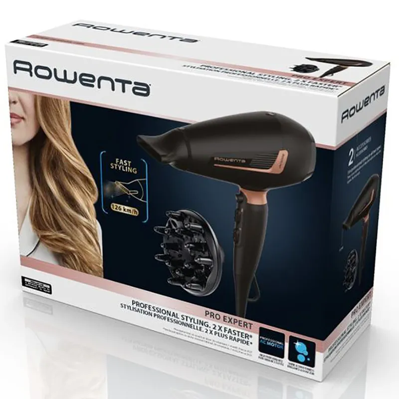 Uscător de păr Rowenta Pro Expert CV8830F0, 2200 W, Negru