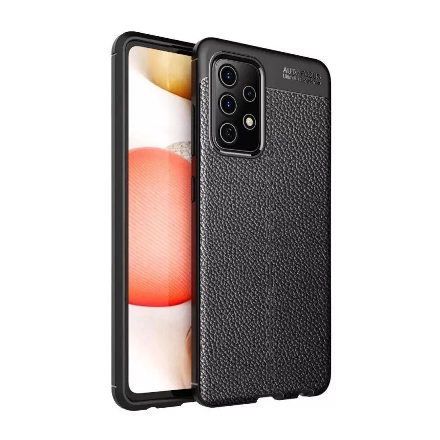 Husă Xcover Galaxy A72 - Leather, Negru