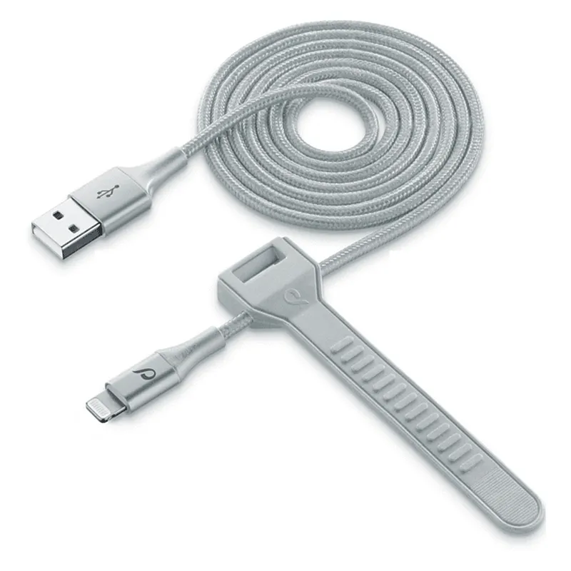 Cablu încărcare și sincronizare Cellularline Satellite MFI, USB Type-A/Lightning, 1m, Argintiu