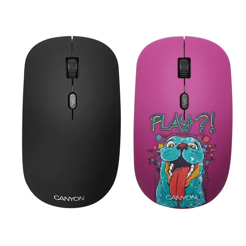 Mouse Wireless Canyon CND-CMSW400PL, Multicolor