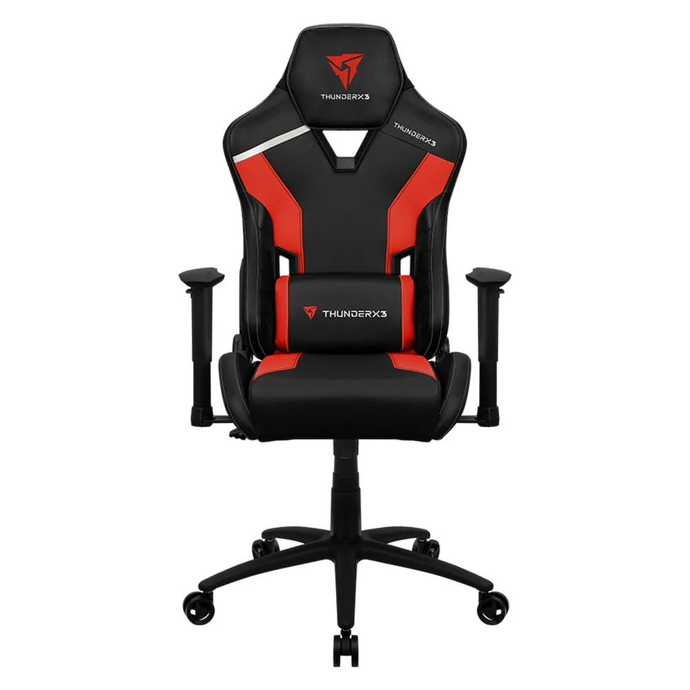 Scaun Gaming ThunderX3 TC3, PU Piele, Negru/Rosu