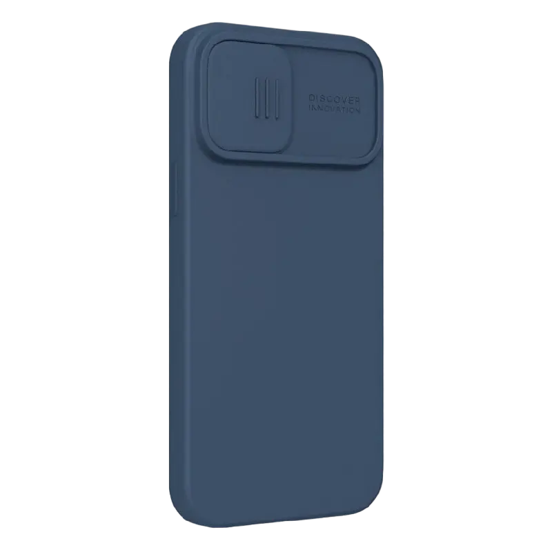 Husă Nillkin iPhone 13 Pro Max, CamShield Silky Silicone, Albastru Marin