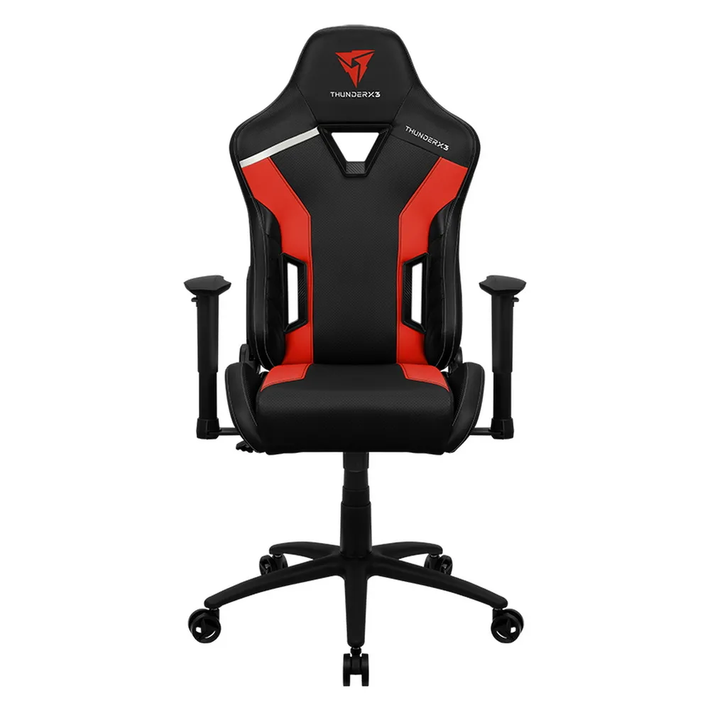 Scaun Gaming ThunderX3 TC3, PU Piele, Negru/Rosu