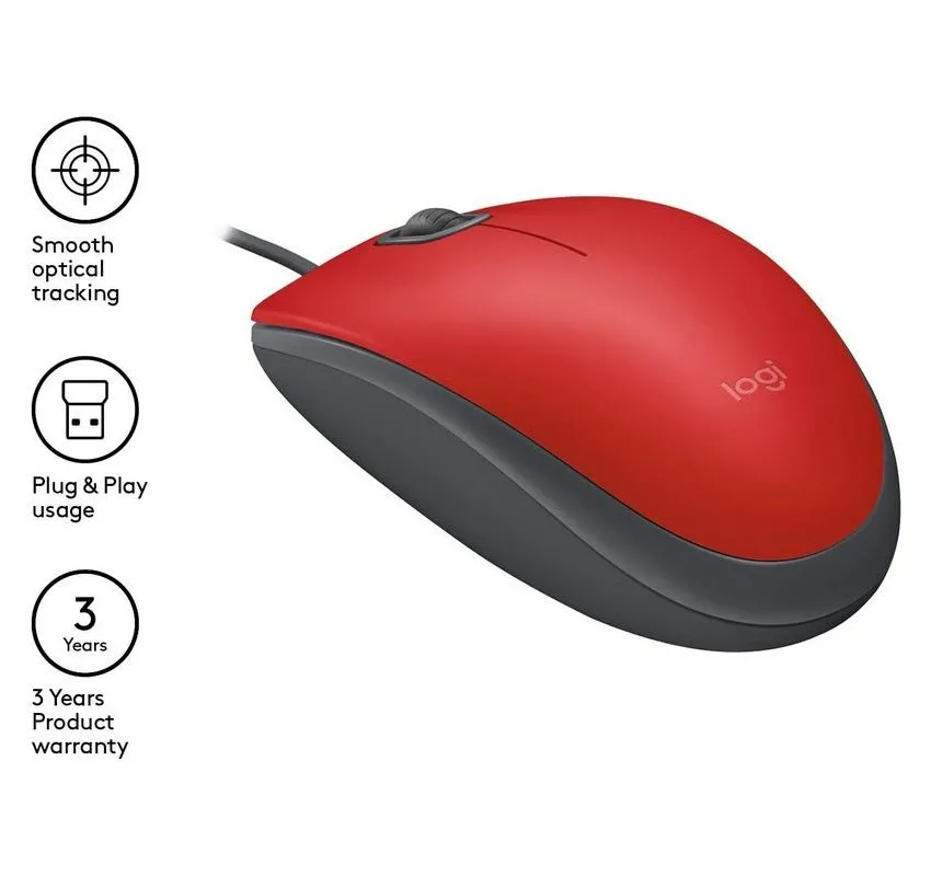 Mouse Logitech M110, Roșu