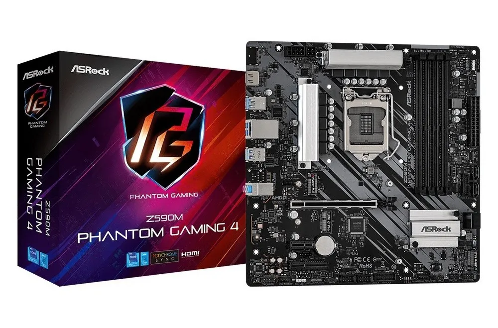 Placă de bază ASRock Z590M Phantom Gaming 4, LGA1200, Intel Z590, Micro-ATX