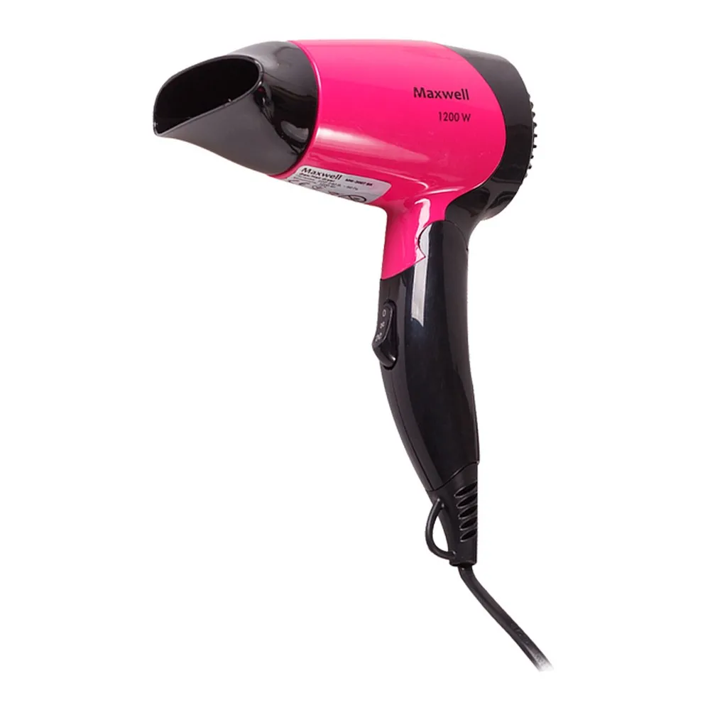 Uscător de păr compact Maxwell MW-2007, 1200 W, Negru | Roz