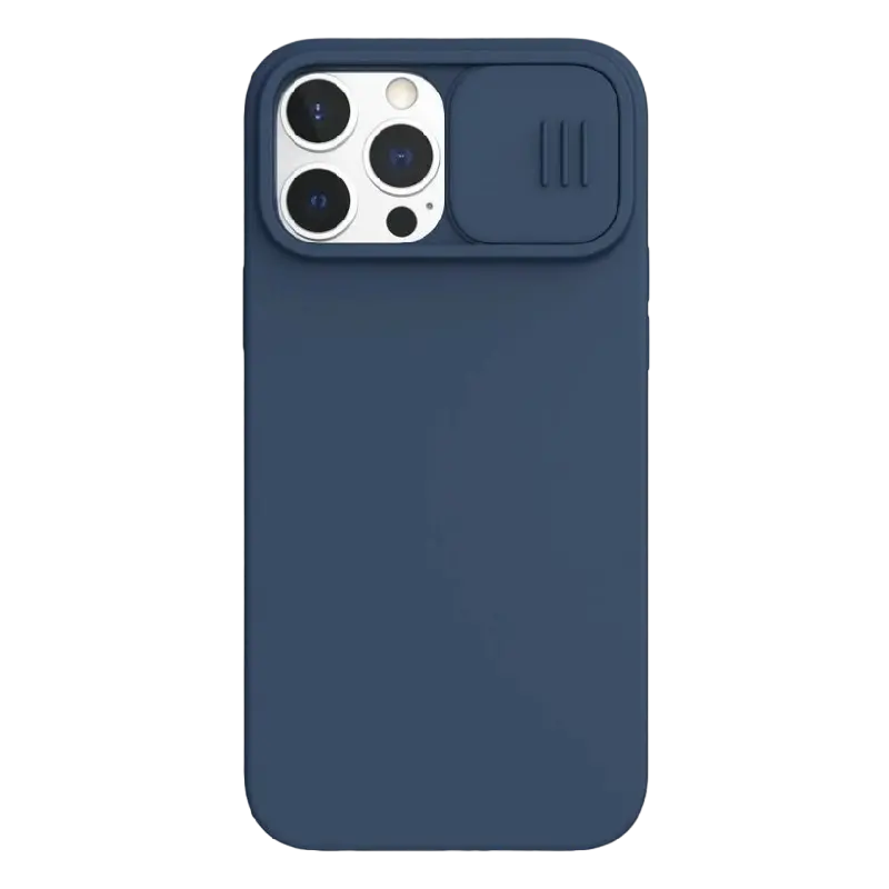 Husă Nillkin iPhone 13 Pro Max, CamShield Silky Silicone, Albastru Marin