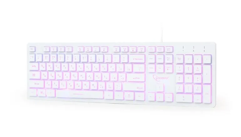 Tastatură Gembird KB-UML3-01-W-RU, Cu fir, Alb