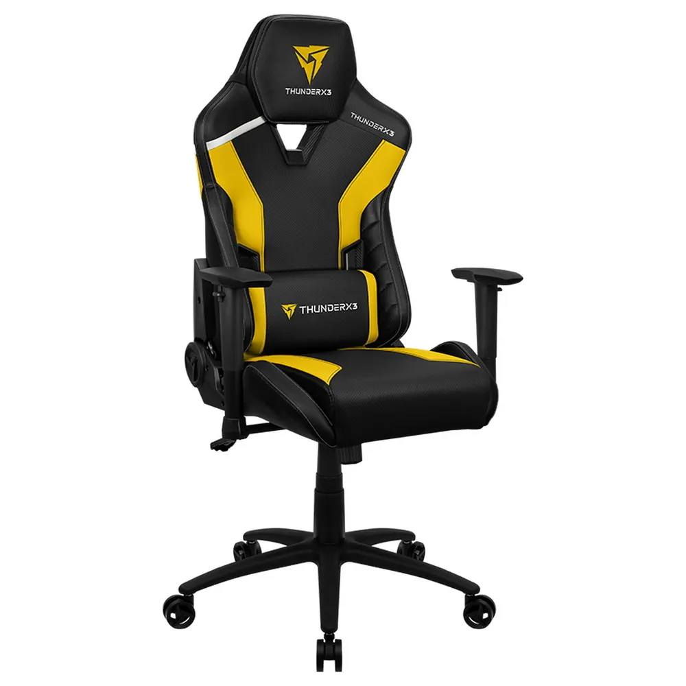 Scaun Gaming ThunderX3 TC3, PU Piele, Negru/Galben