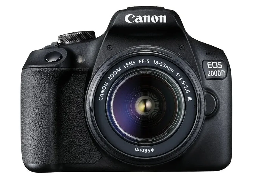 Aparat foto DSLR Canon EOS 2000D + EF-S 18-55 DC III, Negru