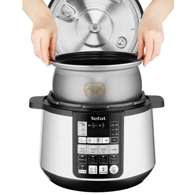 Aparat de gătit multifuncțional sub presiune Tefal CY621D34, Argintiu