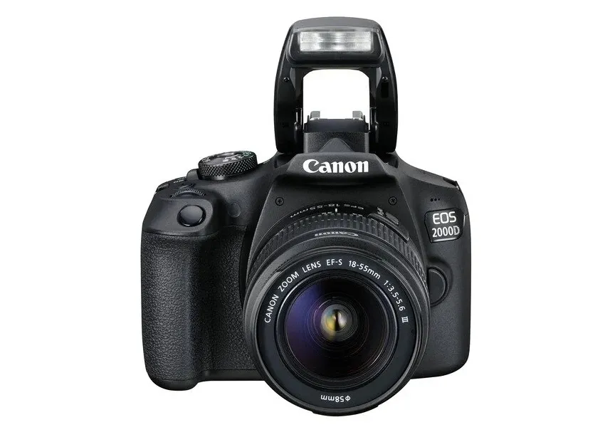 Aparat foto DSLR Canon EOS 2000D + EF-S 18-55 DC III, Negru