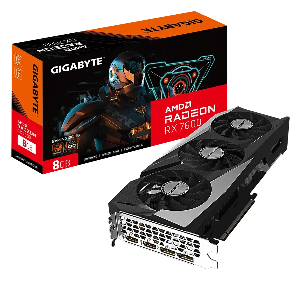 Placă Video Gigabyte GV-R76GAMING OC-8GD,  8GB GDDR6 128bit (GV-R76GAMING OC-8GD)