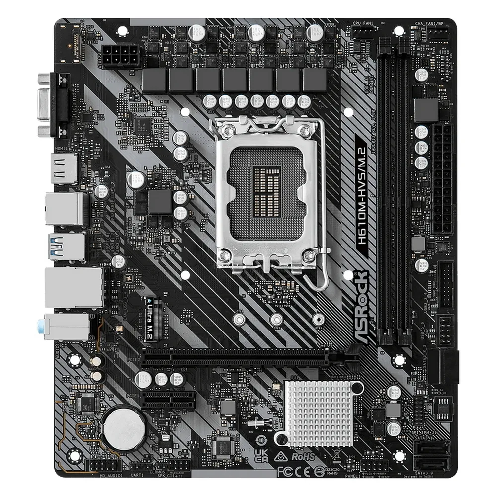 Placă de bază ASRock H610M-HVS/M.2 R2.0, LGA1700, Intel H610, Micro-ATX
