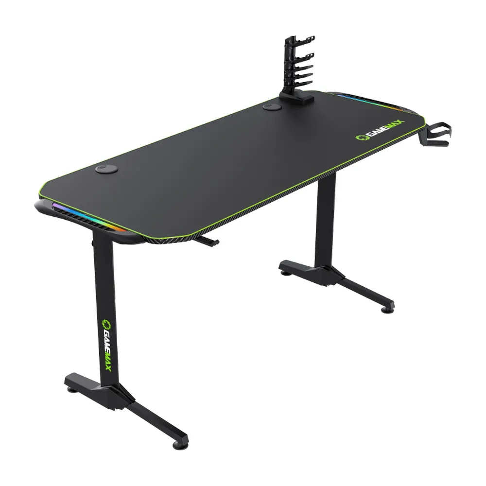 Birou Gaming Gamemax D140-Carbon RGB, Negru