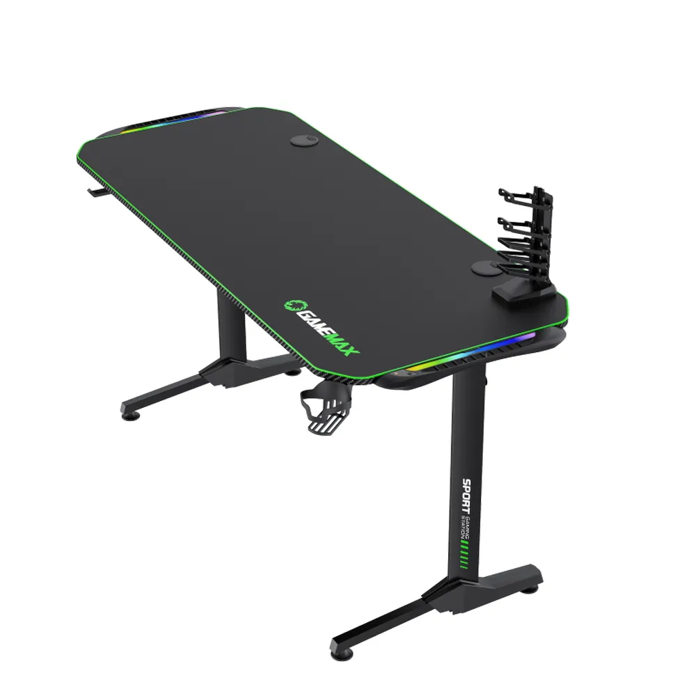 Birou Gaming Gamemax D140-Carbon RGB, Negru