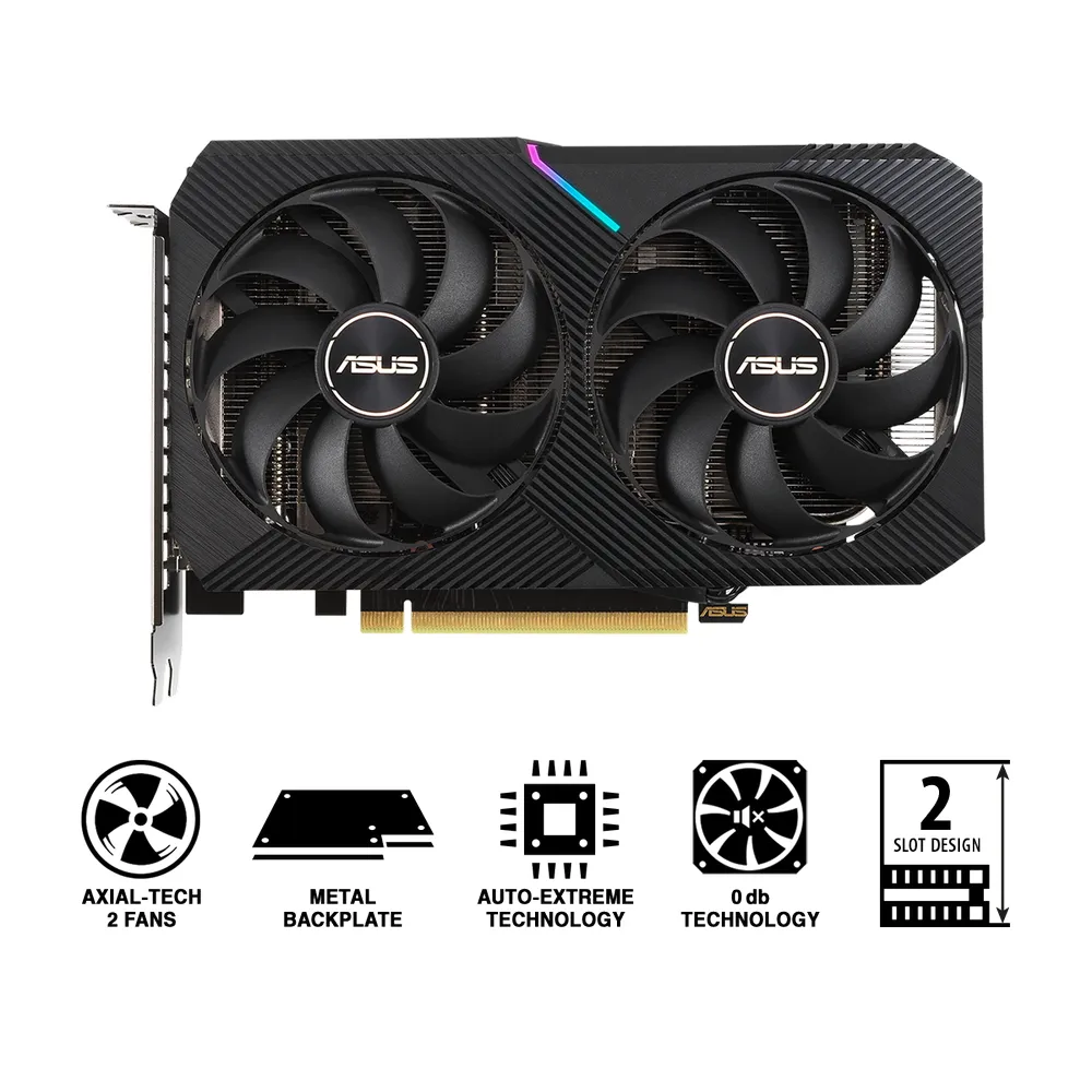 Placă Video ASUS DUAL-RTX3050-O8G,  8GB GDDR6 128bit