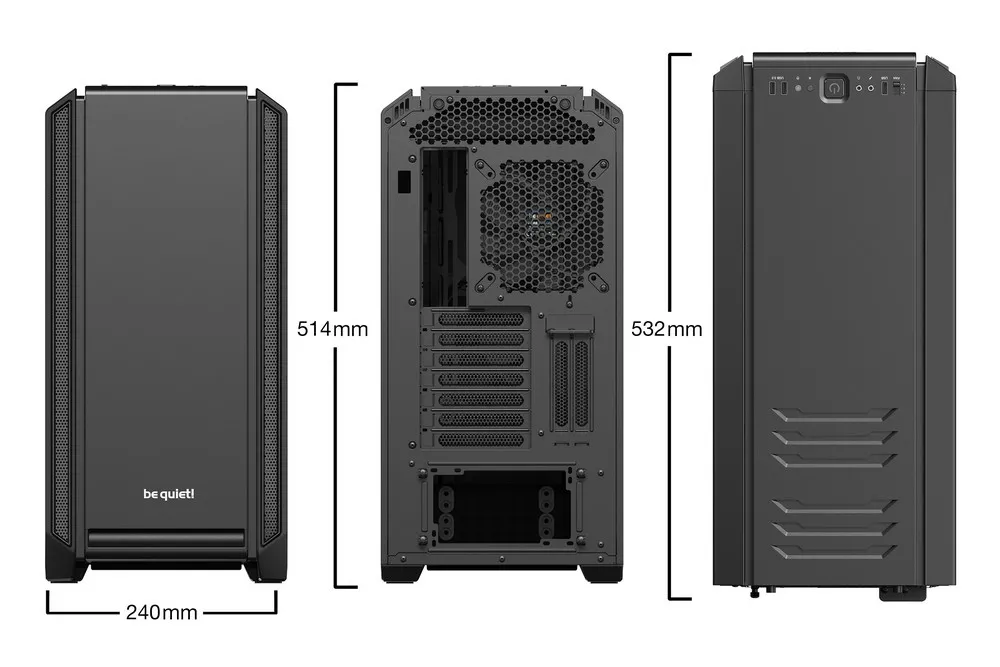 Carcasă PC be quiet! Silent Base 601 Window, Midi-Tower, ATX PS2 , Negru