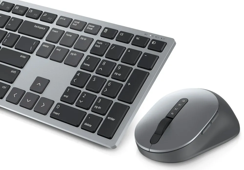 Set Tastatură + Mouse DELL KM7321W, Fără fir, Gri
