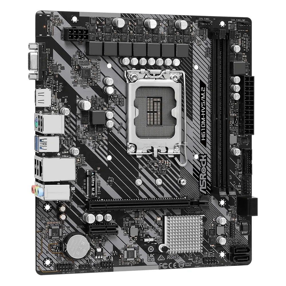 Placă de bază ASRock H610M-HVS/M.2 R2.0, LGA1700, Intel H610, Micro-ATX