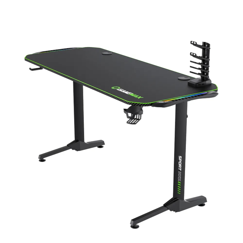 Birou Gaming Gamemax D140-Carbon RGB, Negru