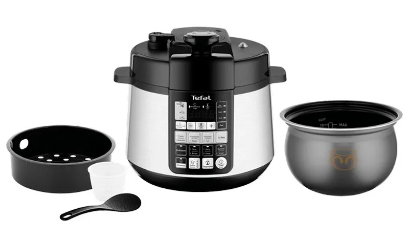 Aparat de gătit multifuncțional sub presiune Tefal CY621D34, Argintiu