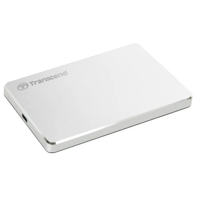 HDD portabil extern Transcend StoreJet 25C3S,  2 TB, Argintiu (TS2TSJ25C3S)