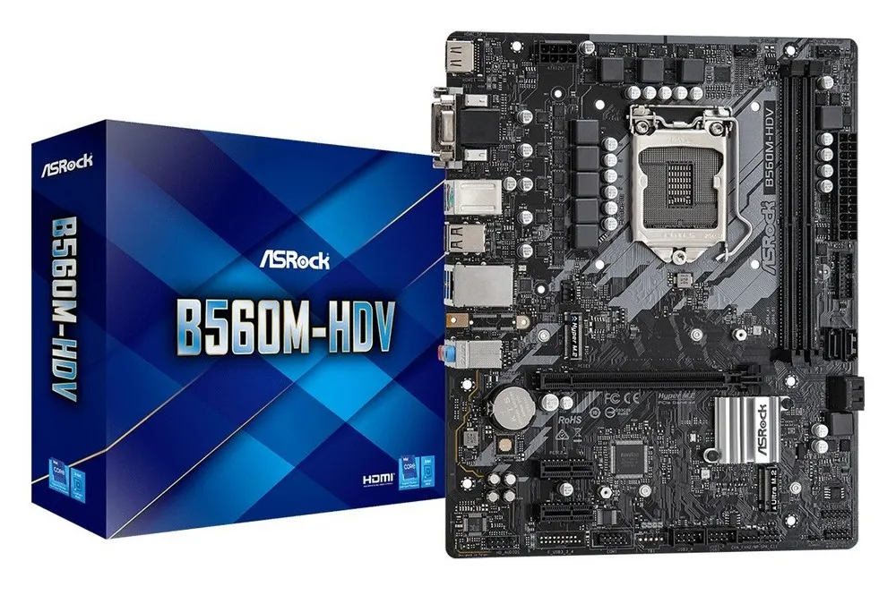 Placă de bază ASRock B560M-HDV, LGA1200, Intel B560, Micro-ATX