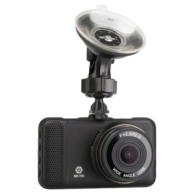 Cameră auto DVR Globex GE-115, Full-HD 1080P, Negru