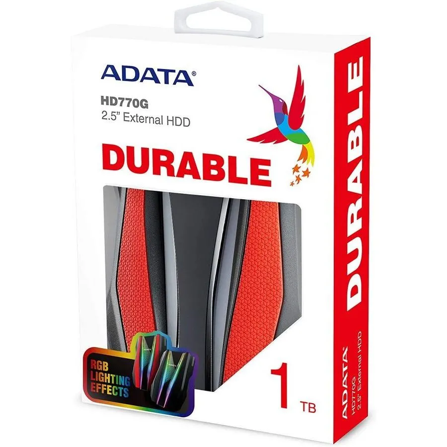 HDD portabil extern ADATA HD770G,  1 TB, Roșu (AHD770G-1TU32G1-CRD)