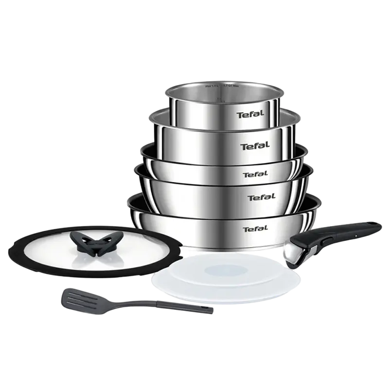 Set de vase Tefal L925SA14, Oțel inoxidabil