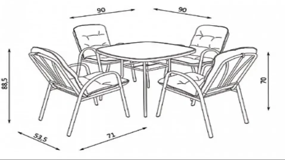 Set mobilier de gradina VENETO 
