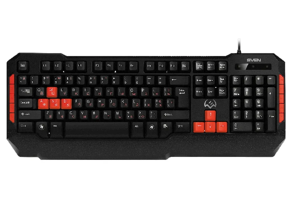 Set Tastatură + Mouse + Mouse Pad SVEN GS-9000, Cu fir, Negru/Rosu